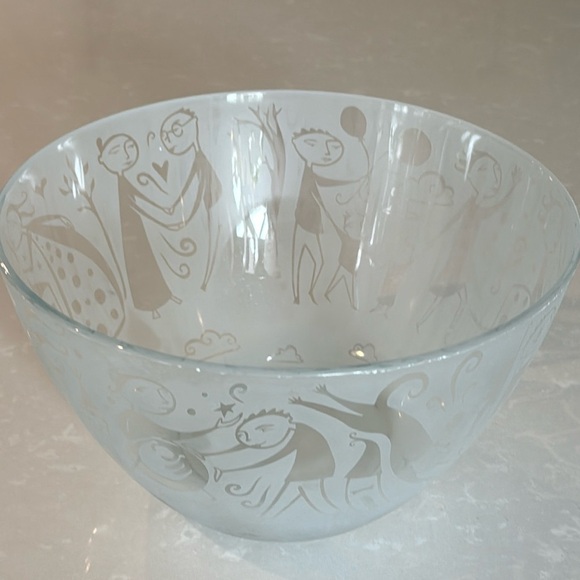 Leandra Drums Designs Story of Life Etched Glass Bowl - Picture 5 of 10